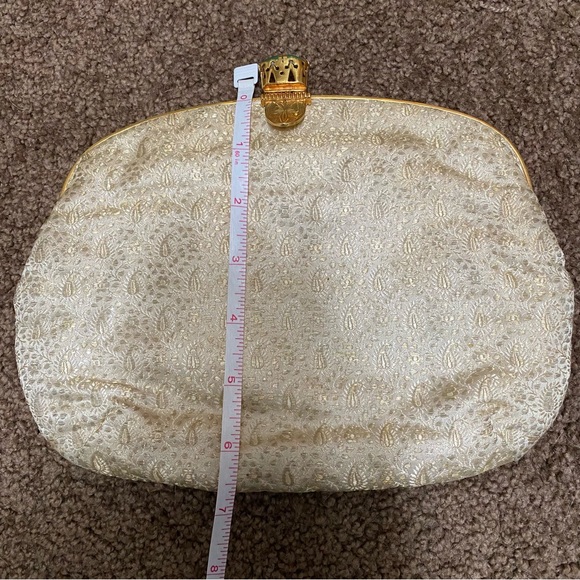 Vintage Gold Patterned Clutch - Picture 10 of 11